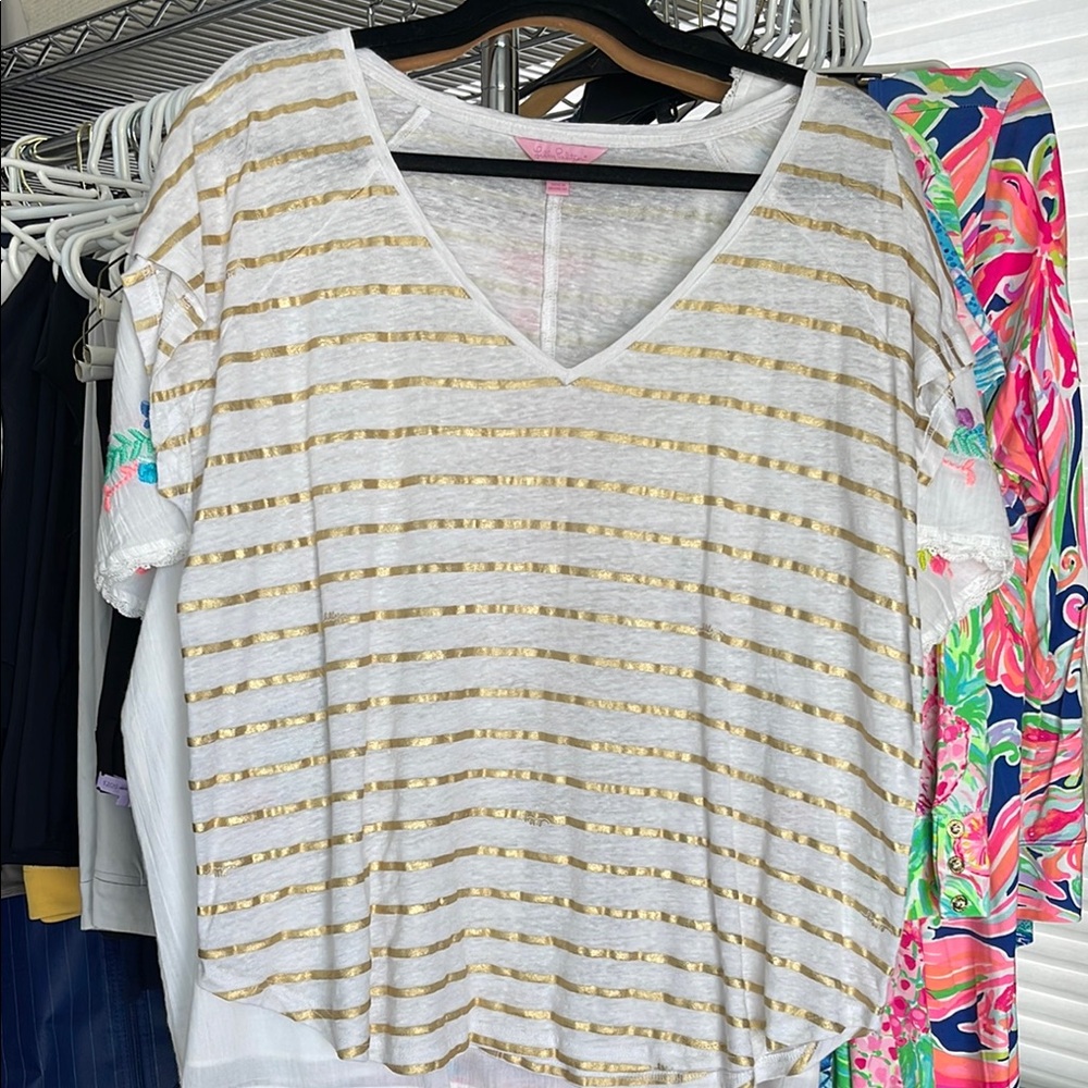Striped V-Neck Top